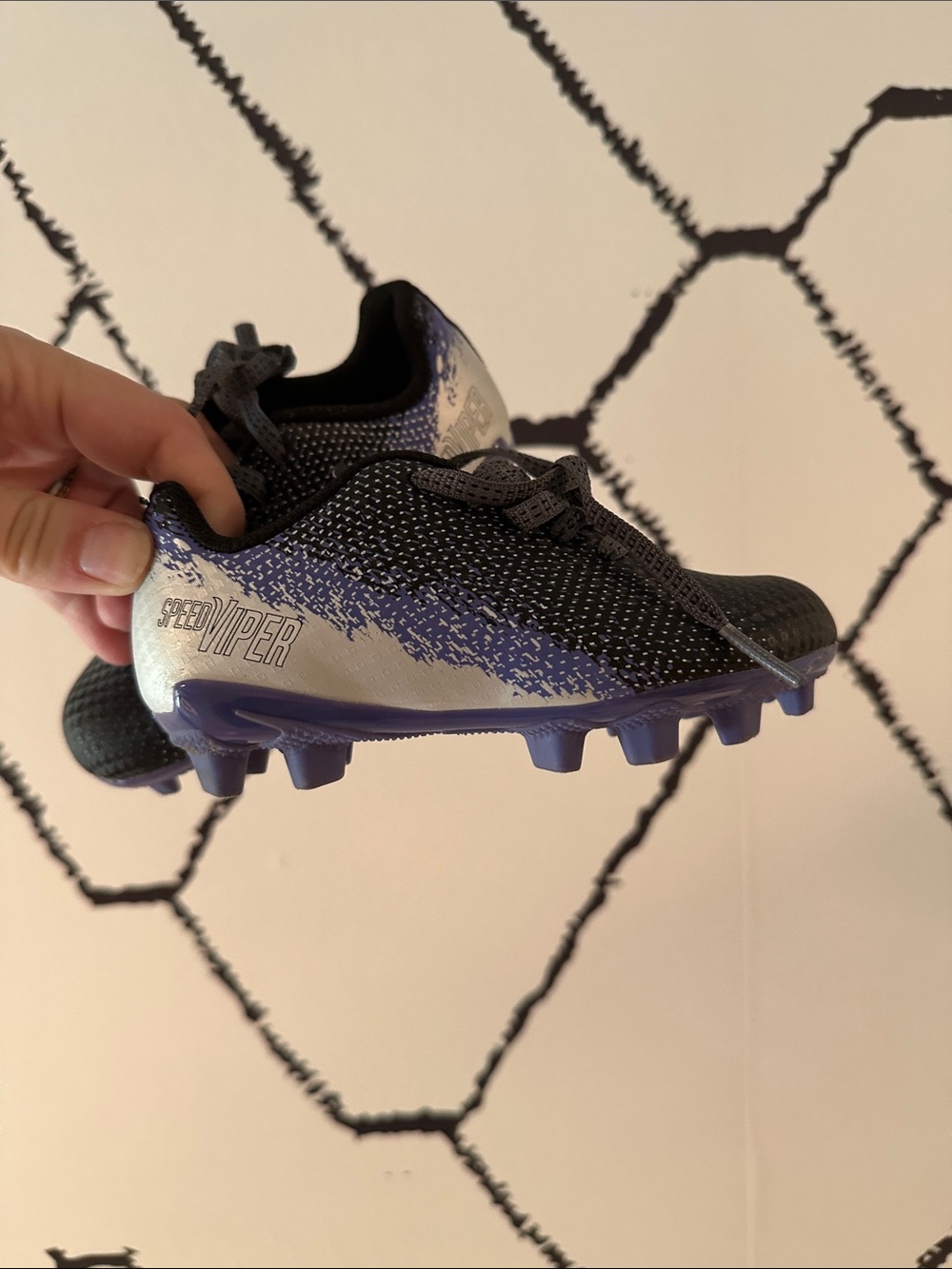 DSG Kids Soccer Cleats - Black & Purple